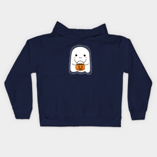 Baby ghost and pumpkin Kids Hoodie